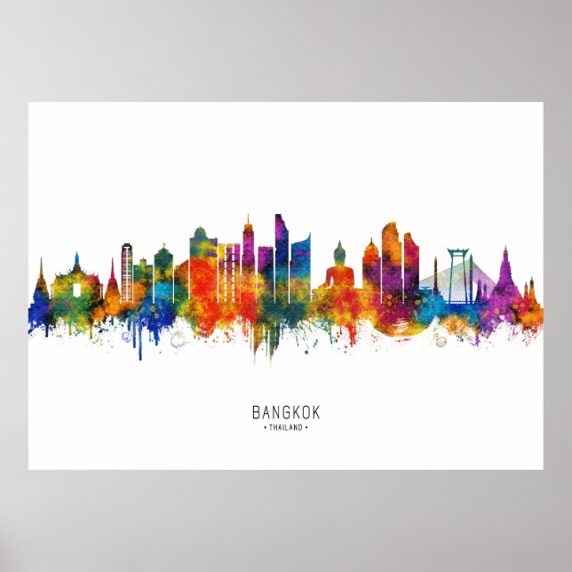 Affiche Bangkok Thailand Skyline (Devant)