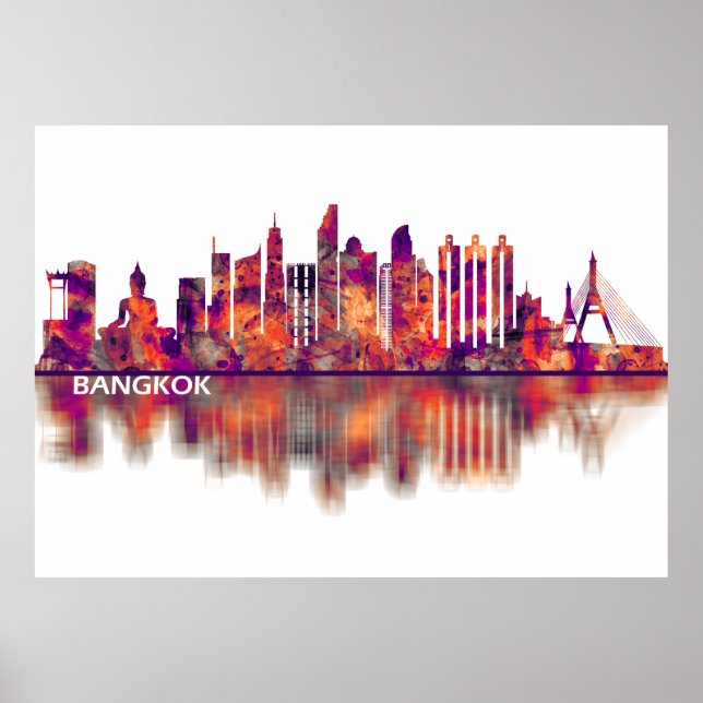 Affiche Bangkok Thailand Skyline (Devant)
