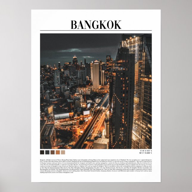 Affiche Bangkok - Thaïlande (Devant)