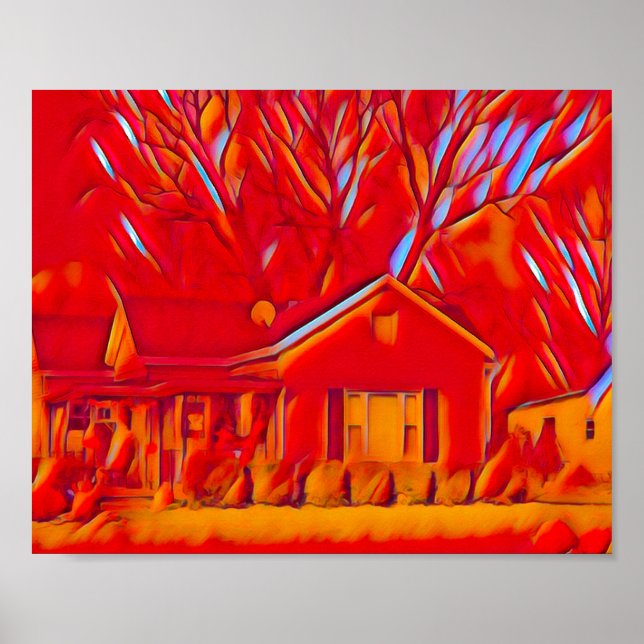 Affiche Banlieue Rouge Flamboyante (Devant)