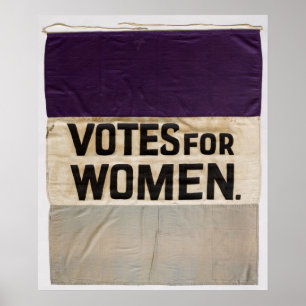 Affiche Bannière à membrane "VOTES POUR LES FEMMES" 1910-1