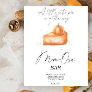 Affiche Bannière bar Momosa shower bébé tarte à la citroui