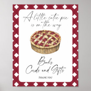 Affiche Bannière de baby shower Pie bébé livres cartes et