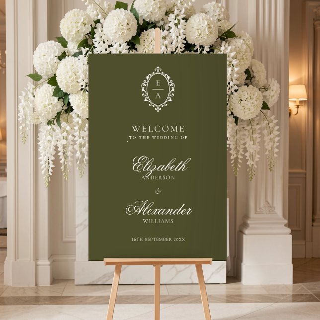 Affiche Bannière de bienvenue de mariage de style ancien v (Créateur téléchargé)
