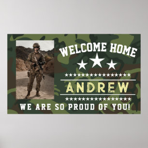 Affiche Bannière de bienvenue militaire à la maison - Gard