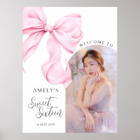 Bannière de bienvenue photo pour un Sweet Seize an