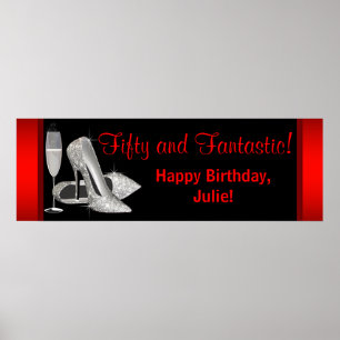 Affiche Bannière de fête d'anniversaire de la Parties scin
