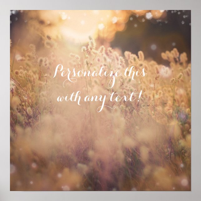 Affiche Bannière de mariage champêtre rustique de champ de (Devant)