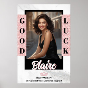 Affiche Bannière de porte de spectacle de glace de marbre