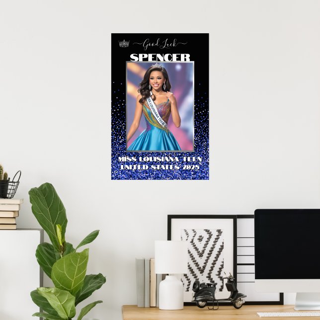 Affiche Bannière de porte personnalisée Royal Glitter Glit (Bureau à domicile)