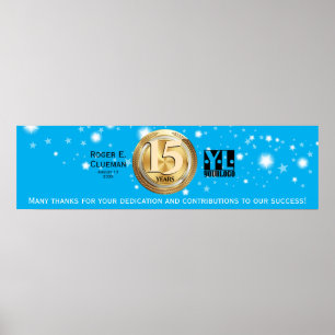 Affiche Bannière de signature de l'anniversaire du jalon d