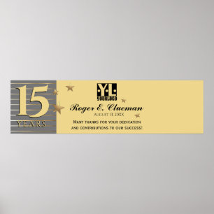 Affiche Bannière de signature de l'anniversaire du jalon d