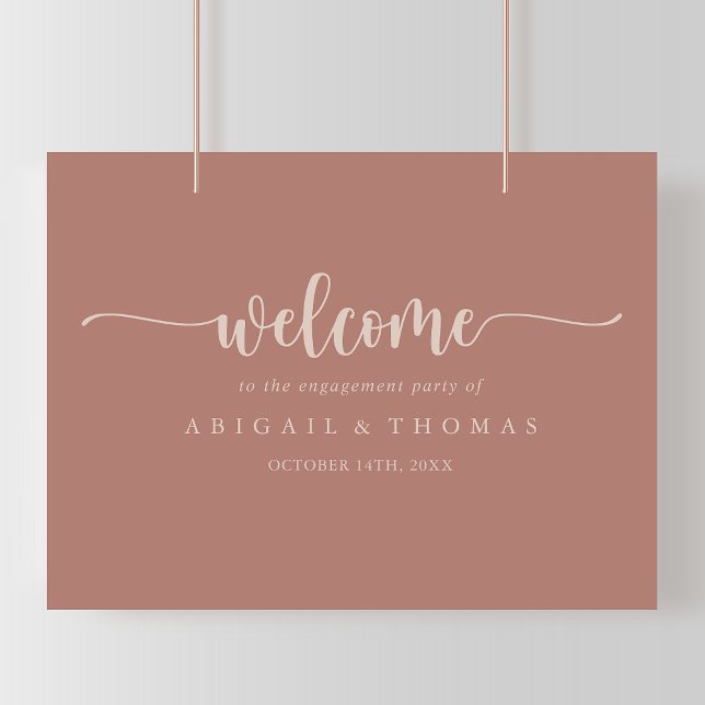 Affiche Bannière d'engagement en terre cuite calligraphiée (Créateur téléchargé)