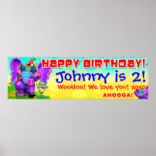 Affiche Bannière d'étoile d'anniversaire GiggleBellies de