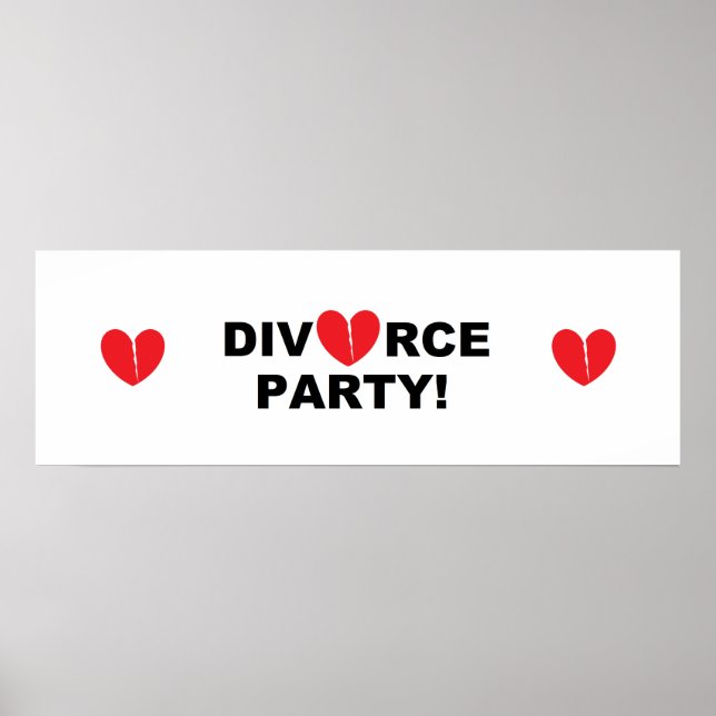 Affiche Bannière "Divorce Party" (Devant)