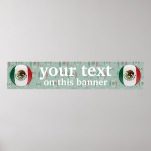 Affiche Bannière du drapeau de la bulle mexicaine