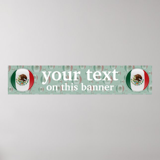 Affiche Bannière du drapeau de la bulle mexicaine (Devant)