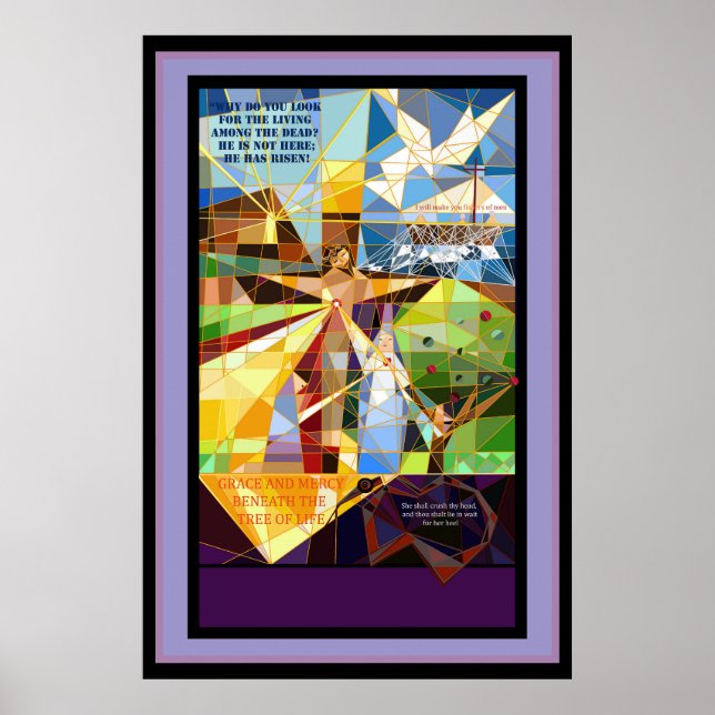 Affiche Bannière Jésus de l'Arbre de Vie (Devant)