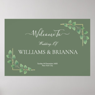 Affiche Bannière minimaliste moderne Mariage géométrique v