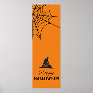 Affiche Bannière orange d'Halloween