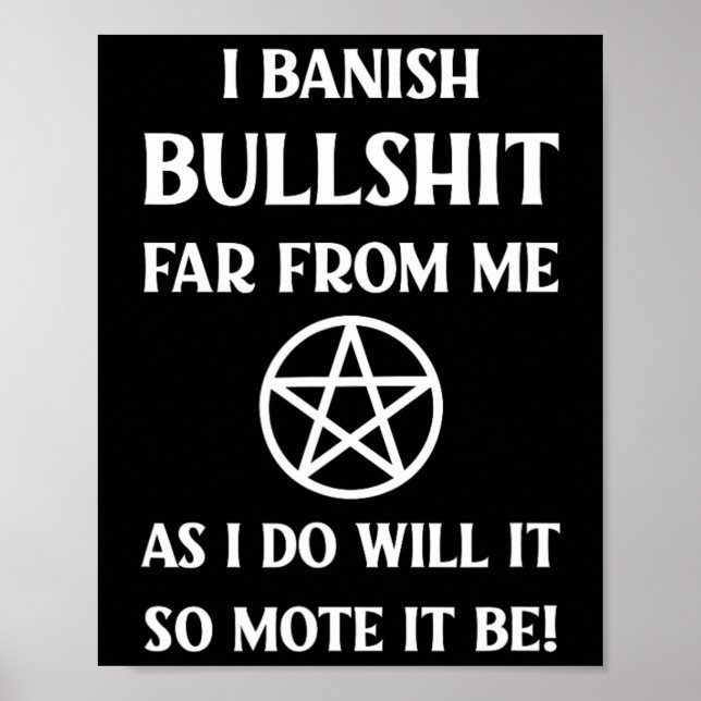 Affiche Banning Spell drôle Wiccan Pagan Halloween Cheek (Devant)