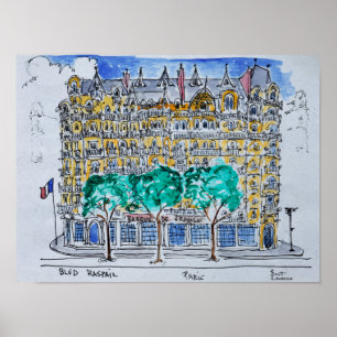Affiche Banque de France de l'Hôtel   Lutecia, France