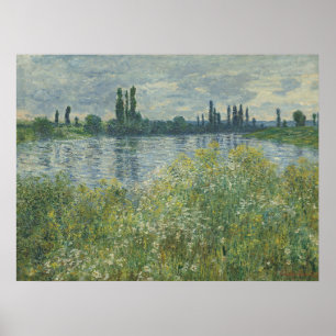 Affiche Banques de la Seine, Vétheuil, 1880   Vue de la ri