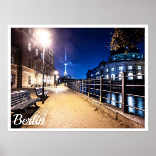Affiche Banquettes près de la rivière Spree à Berlin, Alle