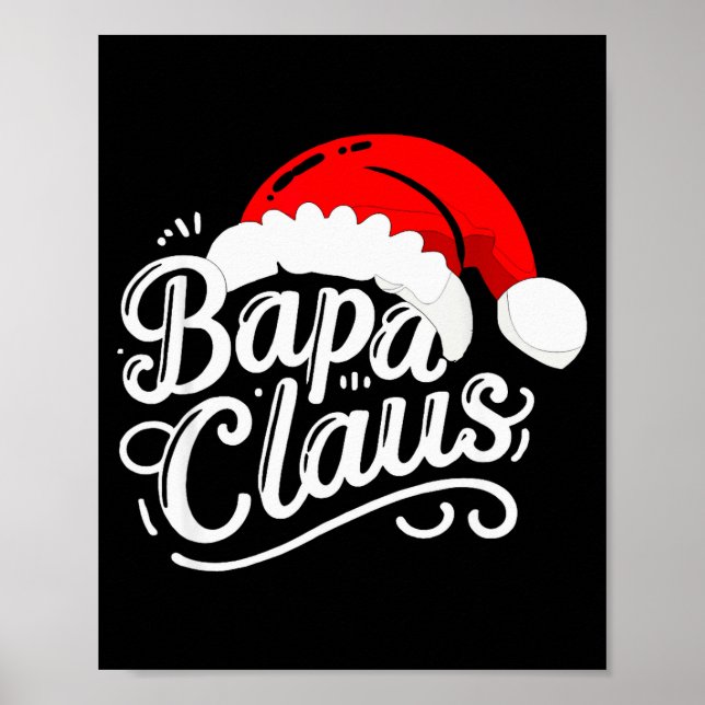 Affiche Bapa Claus Christmas Santa's Pajama Family Matchin (Devant)