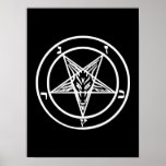 Affiche Baphomet Inverted Pentagram Goat Satanic Logo<br><div class="desc">Baphomet Inverted Pentagram Goat Satanic Logo</div>