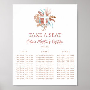 Affiche Baptême bohème Baptême Boho Christening Seing Grap