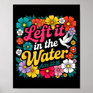 Affiche Baptême chrétien baptisé Bo laissé dans l'eau