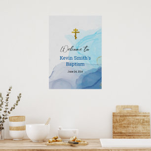 Affiche Baptême chrétien orthodoxe des Eaux Vivantes