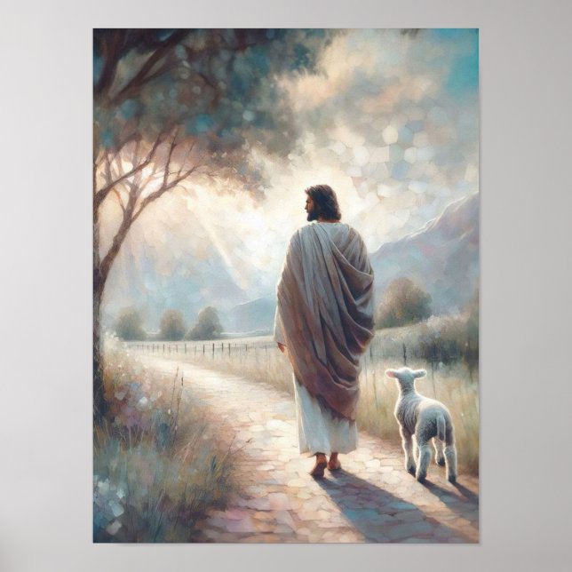 Affiche Baptême du Christ, Art chrétien, Baptême de Jésus- (Devant)