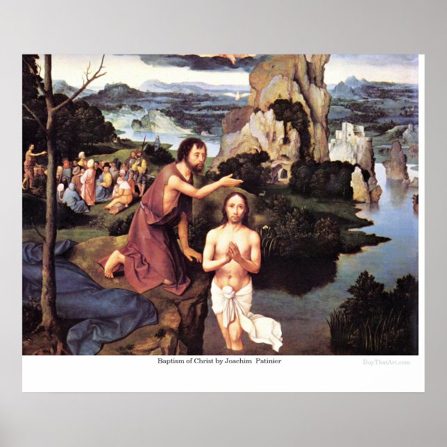 Affiche Baptême du Christ par Joachim Patinier (Devant)