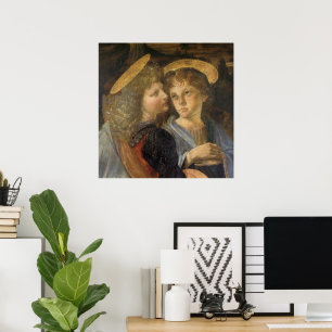 Affiche Baptême du Christ par Léonard de Vinci