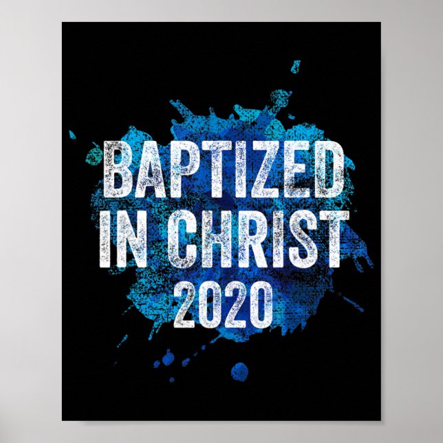 Affiche Baptized in Christ 2020 Baptism Church Christian C (Devant)