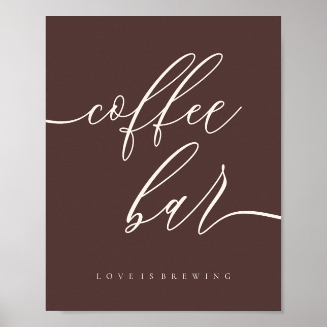 Affiche Bar à café propre amour brassage Mariage chocolat (Devant)