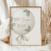 Bar à chocolat chaud d'anniversaire avec ballon vi