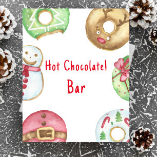 Affiche Bar à chocolat chaud pour baby shower d'hiver
