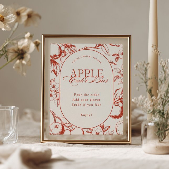 Affiche Bar à cidre de pomme pour la mariée parfaite (Créateur téléchargé)