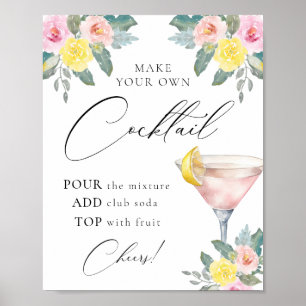 Affiche Bar à Cocktails Bright