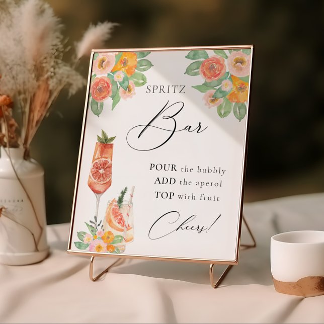 Affiche Bar à cocktails lumineux Love at First Spritz (Créateur téléchargé)