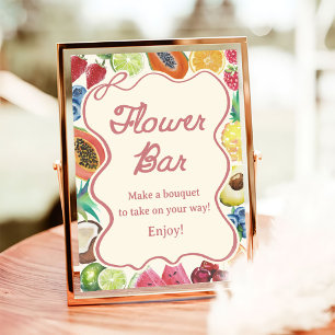 Affiche Bar à fleurs pour la douche de mariée Fresh Off Th