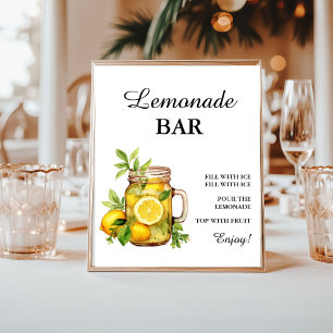 Affiche Bar à limonade minimaliste moderne chevalet d'été