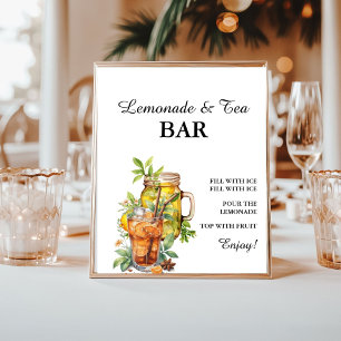 Affiche Bar à limonade minimaliste moderne chevalet d'été