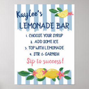 Affiche Bar à limonade pour la remise des diplômes L citro