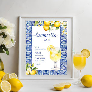 Affiche Bar à limoncello pour la fête de mariage Main Sque