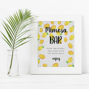 Affiche Bar à Mimosa au Citron Mariage Principal