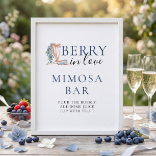 Affiche Bar à Mimosa Blueberry Berry In Love pour Enterrem